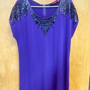 Elle Vibrant Purple Sequin Blouse